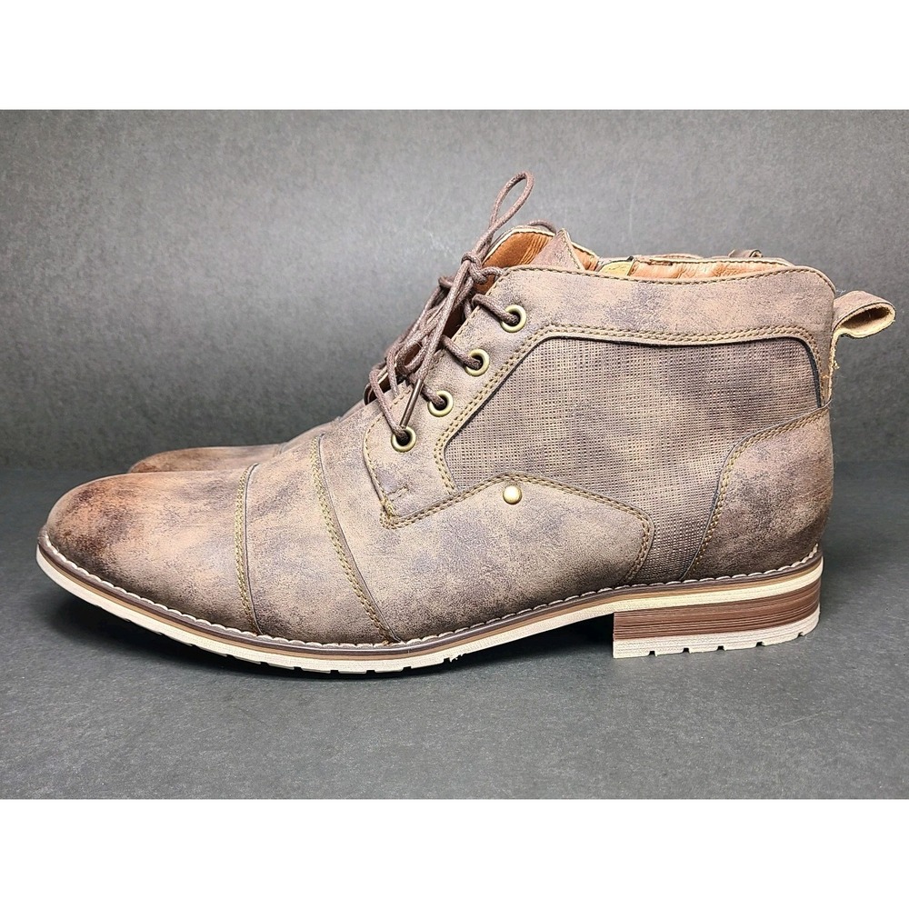 Ferro Aldo Blaine Mens Chukka Boots Size 11 Brown Distressed Lace Up Ankle - Picture 3 of 10